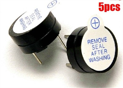 5Pcs Long Continous Active Buzzer Magnetic 12Mm 5V Beep Tone Alarm Ringer Ic zz