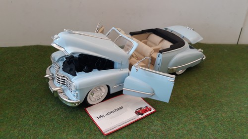 CADILLAC SERIES 62 bleue 1947 cabriolet ouvert open 1/18 ANSON voiture miniature - Picture 6 of 7