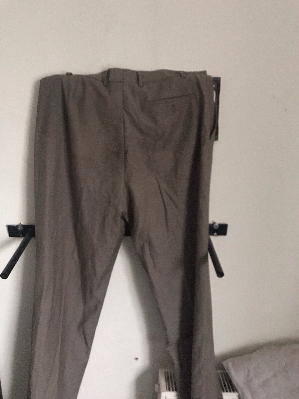 Beige suit Trousers work Smart events clip on unisex regular image 2