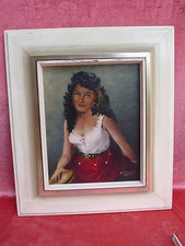 schönes , altes Gemälde ,  Zigeunerin ,  signiert