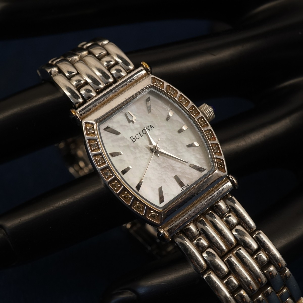 Bulova Womens' C860551 Diamond Accented Stainless Quartz Watch