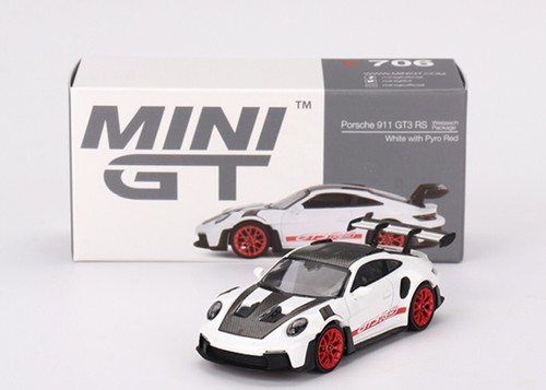 Mini GT No 706 1/64 Porsche 911 (992) GT3 RS Weissach Package White MiB - Picture 4 of 4