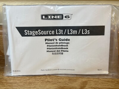Line 6 Stage Source L3t / L3m / L3s Pilot's Guide Owner's Manual
