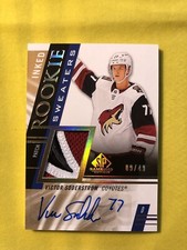 2020-21 UD SP Game Used Inked Rookie Sweaters Patch Auto Victor Soderstrom /49
