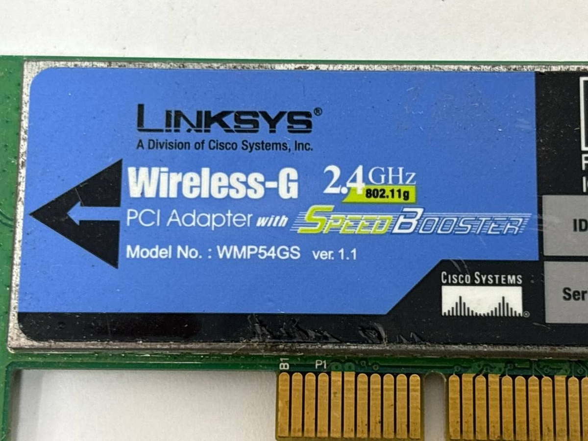 Linksys WMP54GS Wireless G PCI Card Adapter 54Mbps SpeedBooster