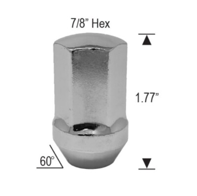 32 Chrome OEM Factory Lug Nuts 7/8 – 14x1.5 Thread – Fits Chevy GMC RAM 2500 3500 HD Trucks
