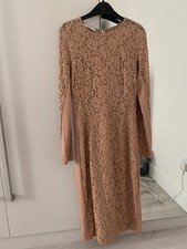 Mango dress lace nude XS