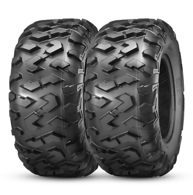 Set 2 ATV Tires 25x11-10 25x11x10 UTV Trail 6Ply All Terrain Tubeless Heavy Duty