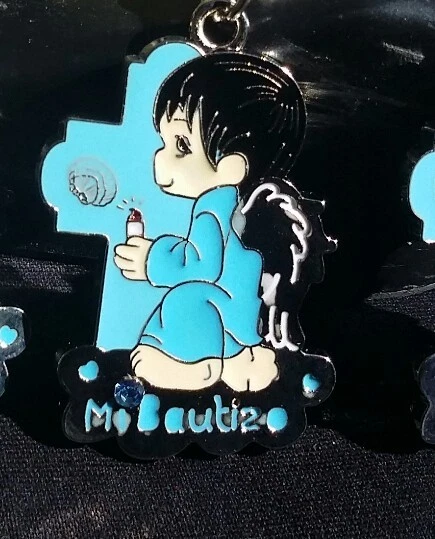 10 Llaveros Recuerdos De Bautiso Niño Mi Bautizo Fiesta de Bautizo Favores Niño, Regalo Foto 2 de 4