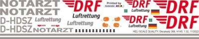 Decal 368 Eurocopter H145 / EC 145T2 DRF D-HDSZ