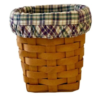 Longaberger Vintage 2000 Small Weave Basket Handwoven Fabric Lined Made in USA
