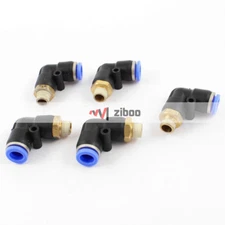 5Pcs JPL8-01 Pneumetic 8mm to1/8 PT Male Thread One Touch Elbow QuickFittings✦Kd