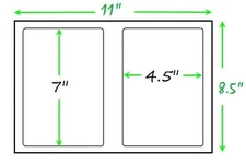 300 Self Adhesive Shipping Labels Round Corners Half Sheet 7.0 X 4.5 USPS UPS 