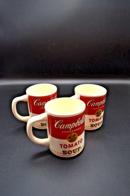 VTG Campbell's Condensed Tomato Soup Coffee Mugs Made in USA, 8 oz., set of 3