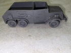 Marx Dark Battleground Grey German Half Track Vehicle 5 1/2"