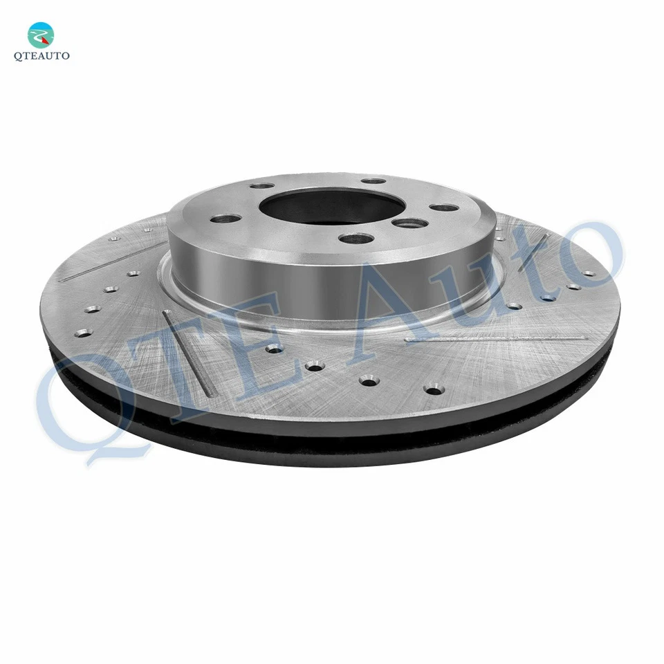 Rotores de disco de freno delanteros ranurados perforados 300 mm para BMW 325XI 2001-2005 base Foto 3 de 4