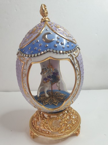 Franklin Mint Collectable Musical Carousel Egg Ornament - Picture 4 of 16