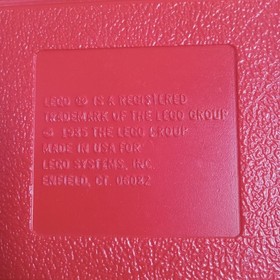 LEGO 1985 Vintage Red Plastic Carrying/Storage Case Snap Lid Clean
