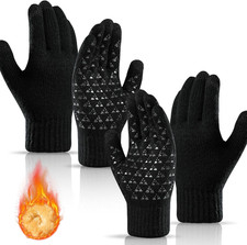Winter Gloves for Men  Women, Thermal Lined Touchscreen Running Gloves