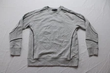 01.Algo Men's The Pipe Detail French Terry Crewneck EH6 Grey Medium NWT