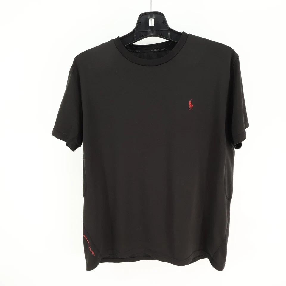 Polo 67 Ralph Lauren Performance 黑色短袖 T 恤男式适合小号 — 第 2/4 张图片