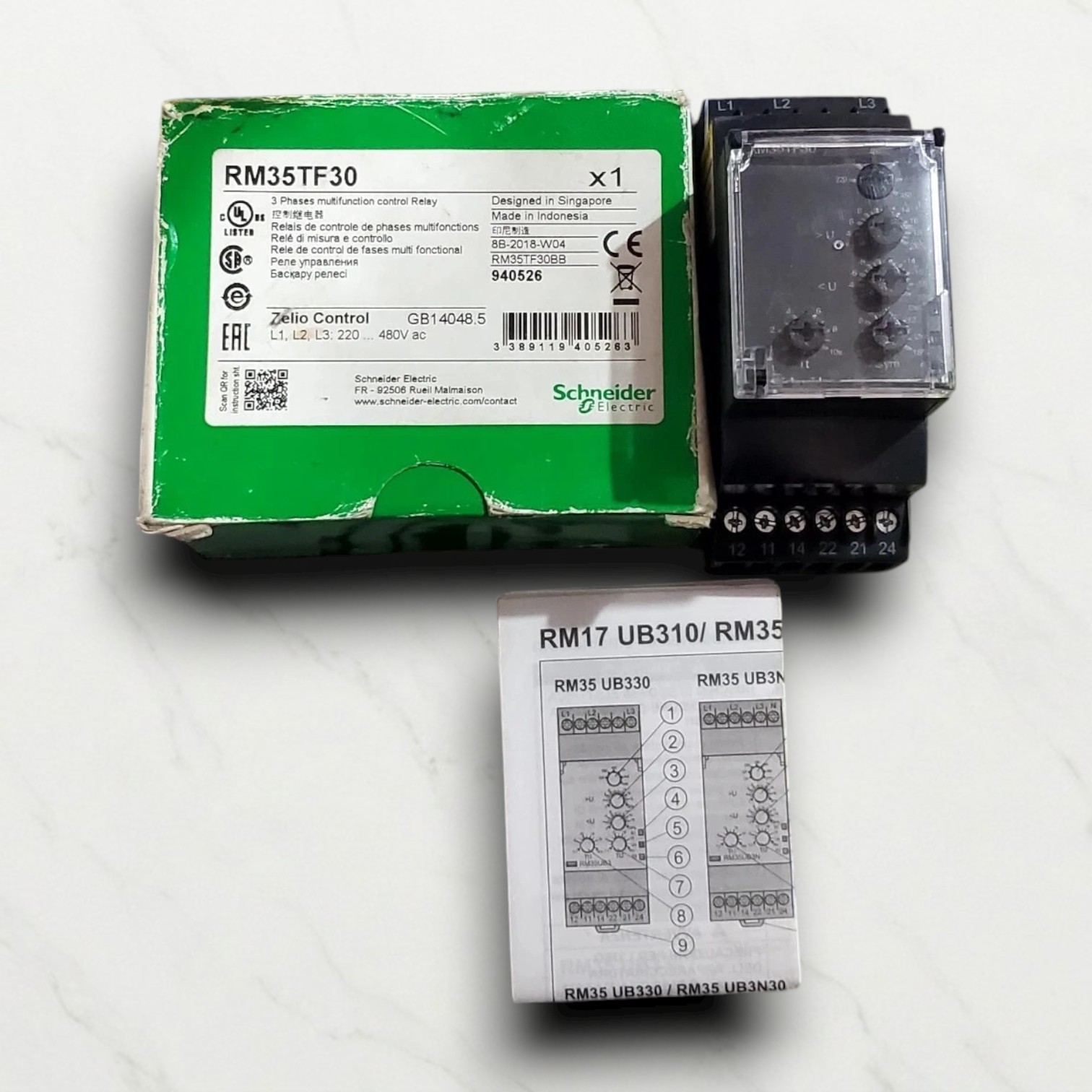 SCHNEIDER ELECTRIC RM35TF30 MULTIFUNCTION RELAY 220-480VAC FREE FAST SHIP