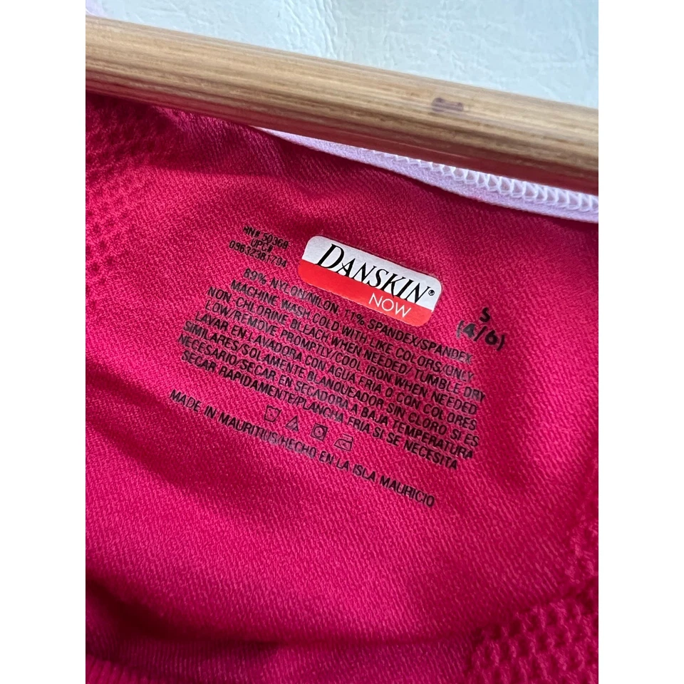 Danskin теперь ретро яркий розовый майка размер маленький Y2K 90-х слоев - Изображение 4 из 4