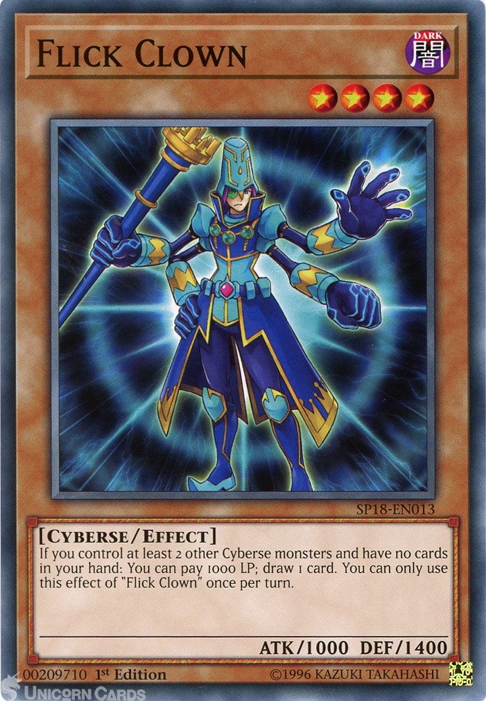SP18-EN013 Flick Clown : Starfoil Rare 1st Edition Mint YuGiOh Card