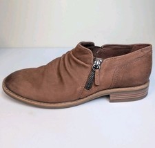 Clarks Camzin Pace Womens Booties Sz 9 Brown Leather Side Zip Ankle Boots