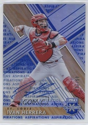 2019 Panini Elite Extra Edition Aspirations Blue 2/50 Ivan Herrera #139 Auto i4v