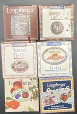 LONGABERGER LOT OF 6 TIE ONS ALL IN BOXES -Household