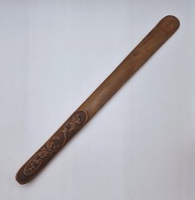 Coupe-papier ancien en bois sculpté longue lame plate,une poignée