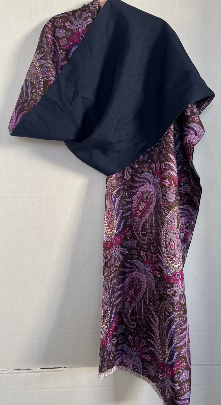 Robert Talbott Reversible Scarf Rectangular Wool … - image 3