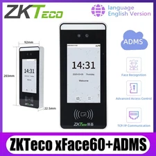 ZKTeco xFace60+ADMS TCP/IP Face Recognition Time Attendance Door Access Control