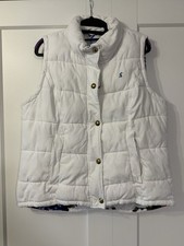 VGC Size 16 White Soft Touch Joules Filled Body Warmer Vest