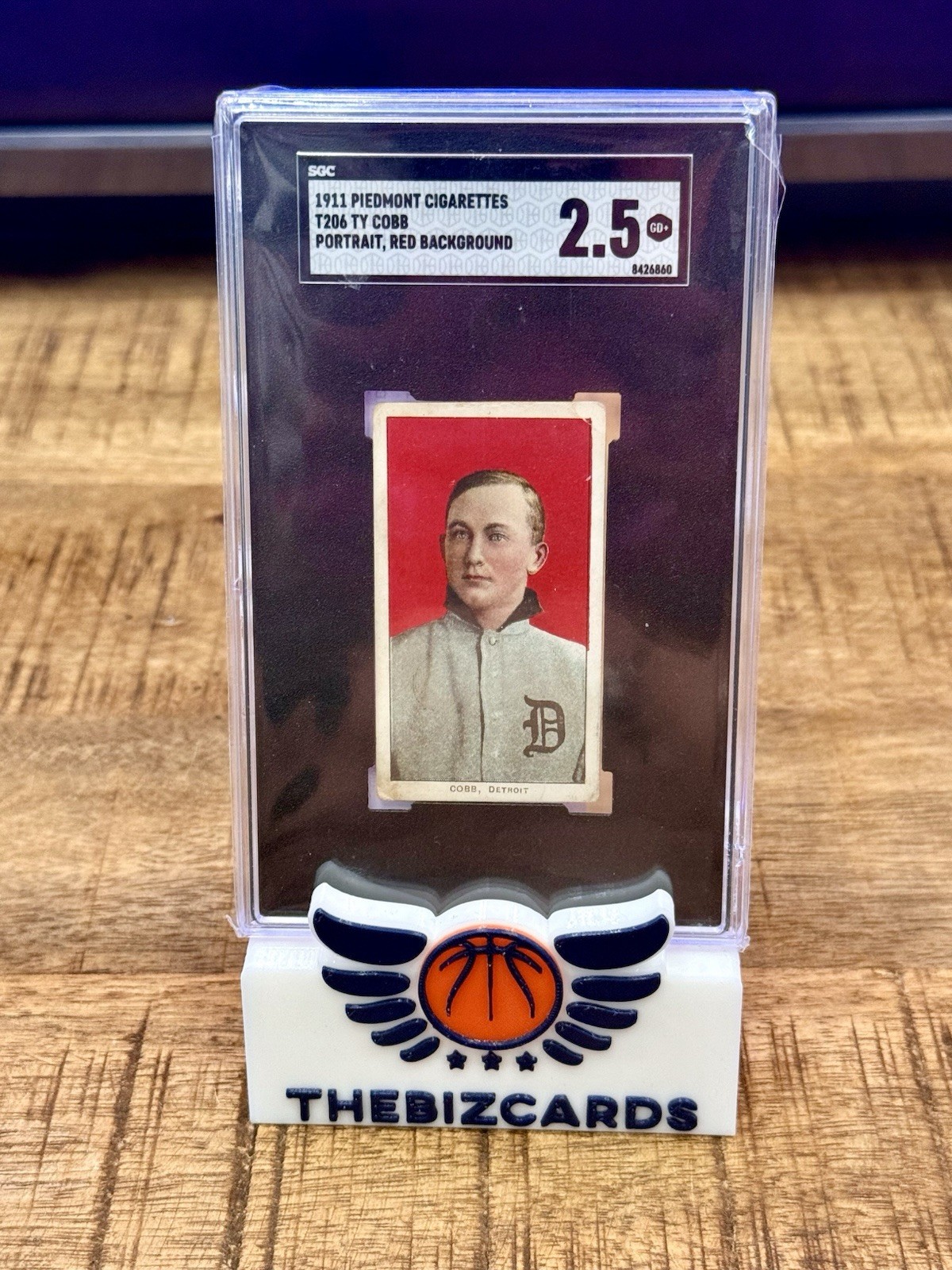 1911 T206 Piedmont Cigarettes Ty Cobb Red Portrait SGC 2.5 Centered w/Good Focus