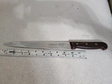  R.H. FORSCHNER CO. VICTORINOX  SWITZERLAND 10" SERRATED CARVING SLICING KNIFE 