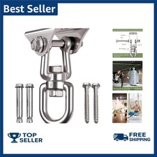 Heavy Duty 360  Swivel Swing Hanger, Stainless Steel Hammock Hook for Ceiling...