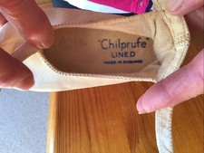 Antique Vintage 1954 baby leather pram shoes, Chilpruf, size 3