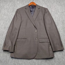 Jos A Bank Reserve Blazer 46R Plaid E. Thomas Wool Cashmere Blend Unstuctured
