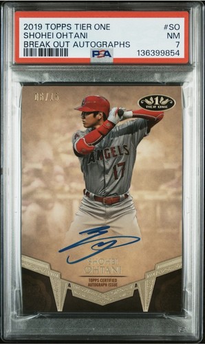 2019 Topps Tier One Shohei Ohtani Break Out Autographs Auto /15 PSA