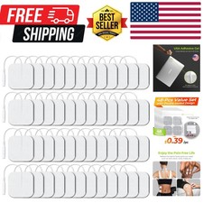 TENS Unit Electrode Pads 2"x2" 48 Pcs Value Pack, Reusable Latex-Free TENS Un...