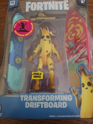4 Inch FORTNITE Ripe PEELY TRANSFORMING DRIFTBOARD Surfboar Banana ACTION FIGURE