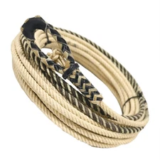 55FT Black Soga De Ixtle Hondilla Cuero Crudo