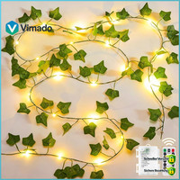 Lichterkette 10M 100 LED Efeu Mit Fernbedienung FüR Zimmer Deko Weihnachtsdeko