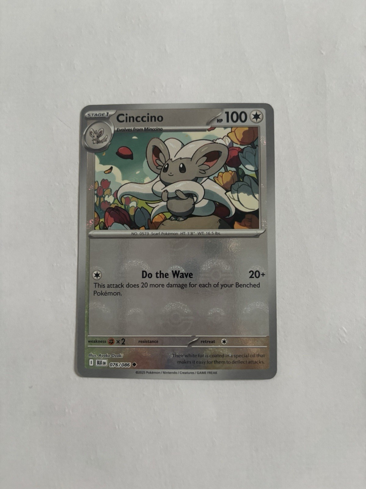 Cinccino (Poke Ball Pattern) - Black Bolt - 076/086 - Pokemon TCG - NM