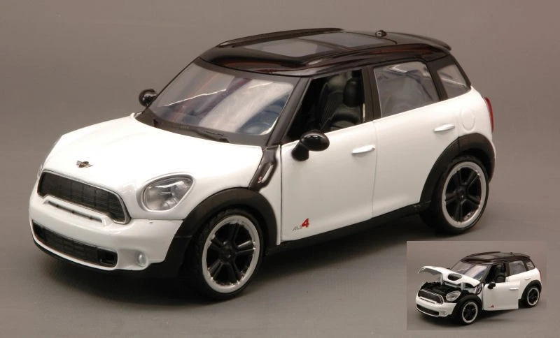 MODELLINO AUTO STATICO MOTORMAX MINI COOPER S COUNTRYMAN 2011 BIANCO SCALA 1/24 - Immagine 2 di 4