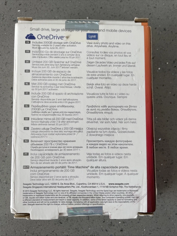 Seagate Backup Plus Slim 1TB HDD External Hard Disc Drive Portable Storage - Image 2 of 4