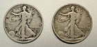 1917-D Obverse & 1917-S Obverse Walking Liberty Silver Half Dollars 2 key dates