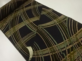 44294# JAPANESE KIMONO / BOLT FOR HAORI COAT / WOOL / ABSTRACT
